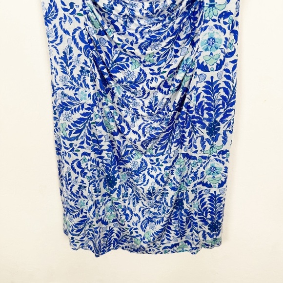 Tory Burch Blue Printed silk jersey Midi dress - Picture 5 of 11
